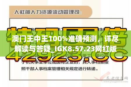 澳门王中王100%正确答案最新章节;精选解释解析落实